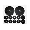 Black Button Overlay Button Repair Decal Black Overlay With Lettering Interior Compatibility For Mercedes-Benz W221