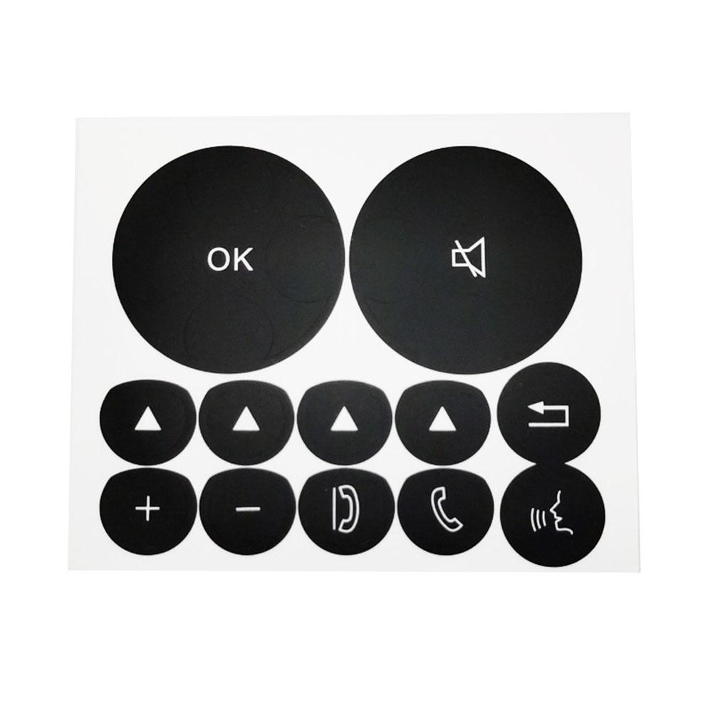 Black Button Overlay Button Repair Decal Black Overlay With Lettering Interior Compatibility For Mercedes-Benz W221