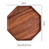 Natural Acacia Wood Serving Trays Octagonal & Rectangular Wooden Platters for Food, Coffee, Dessert, Decor, Kitchen Organizer