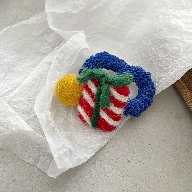 

2023 Милый Рождественский Набор Заколок и Резинок для Волос из Войлока с Оленями