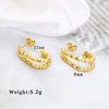 Stainless Steel Geometric Three-Layer Earrings: Stylish Ear Cuffs for Women, Classic Versatile Jewelry with a High-End, Luxurious Feel.