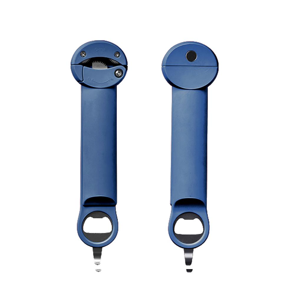 Can Opener Retractable Bottle Opener Multifunctional Bottle Jar Opener Stainless Steel Labor-Saving Glass Can Opener Screw Cap синий