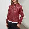 Women's Fashion Leather Jacket Slim Casual Small Coat Motorcycle Clothing