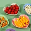 1PCS Love Heart Spit Bone Dish Household Food Grade Plastic Fruit Cake Tray Dining Table Garbage Dessert Plate Kitchen Supplies