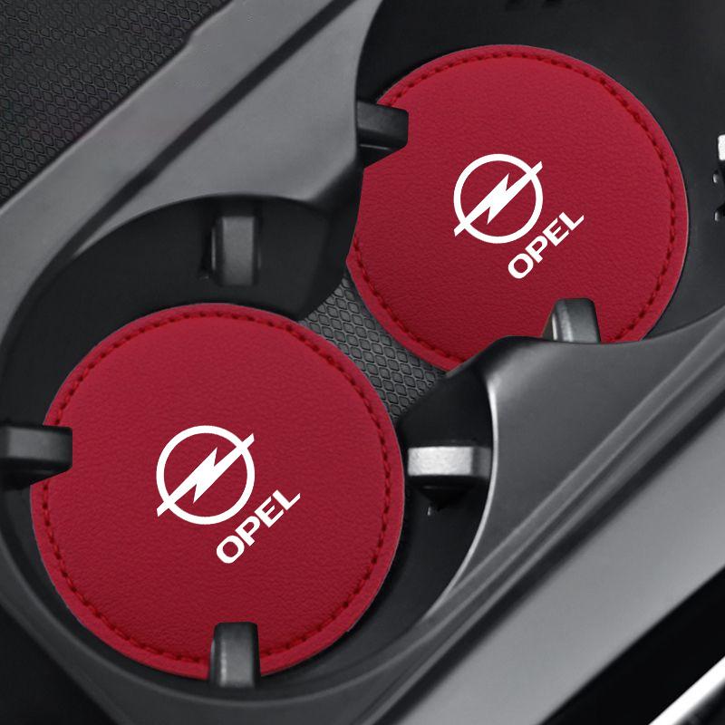 

2Pcs Car Coaster Water Cup Bottle Holder Mat Anti-Slip Pads For Opel Grandland Astra Insignia Corsa Zafira Meriva Mokka Vivaro