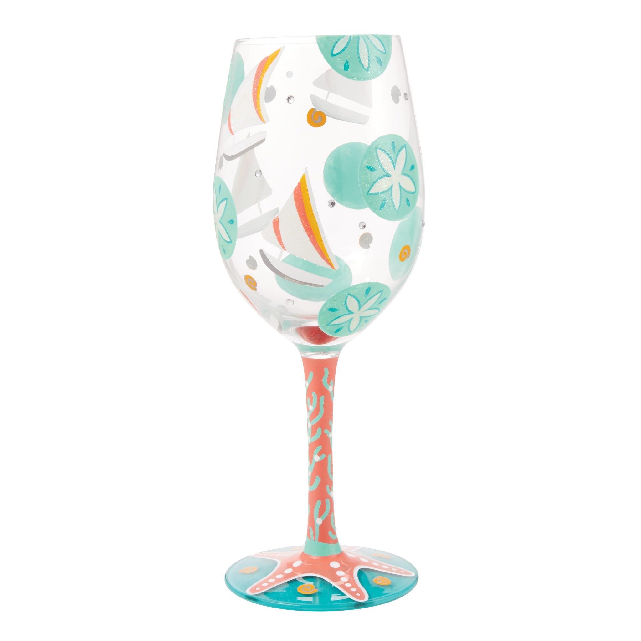 

Lolita Wine Glass SAILBOATS AND SAND DOLLARS 6014659