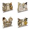 Holiday Cartoon Table Decor Halloween Wooden Napkin Holder for Dining Table, Paper Towel Holder, Creative Shelves Freestanding Tissue Dispenser
