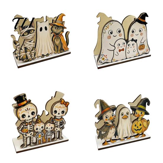 Holiday Cartoon Table Decor Halloween Wooden Napkin Holder for Dining Table, Paper Towel Holder, Creative Shelves Freestanding Tissue Dispenser