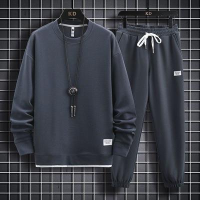 Herren Trainingsanzug 2-teilig Waffel-Kapuzenpullover Sweatsuits Sets Athletische Jogginganzüge mit Tasche Frühling Herbst Lässiger Sportanzug