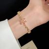 Luxury Zircon Flower Bracelet Fashion Shiny Rhinestone Bangle Elegant Elegance Bracelet  For Women