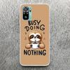 Animal Cute Cartoon Sloth Coffee Print Soft Case for Xiaomi Redmi Note 14 13 12S 11S Phone Shell 10 Pro Plus 11E 11T 12 11 10S 5