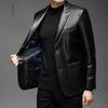 Giacche Autentiche da Uomo Autunno Giacche in Pelle Business da Uomo Blazer da Uomo Nuovo Stile Slim Sottile Trend Cerniera Giacche in Pelle