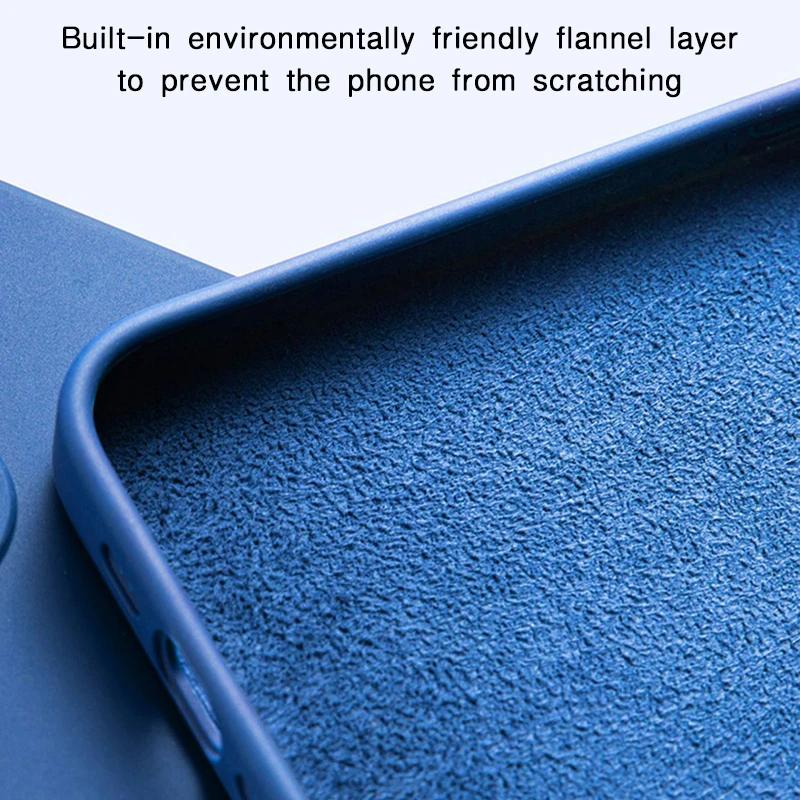 Čtvercový kryt z tekutého silikonu pro Samsung Galaxy S24 S23 Ultra S22 Plus A32 A51 A52 A53 A72 A73 Ochranný měkký látkový kryt na telefon