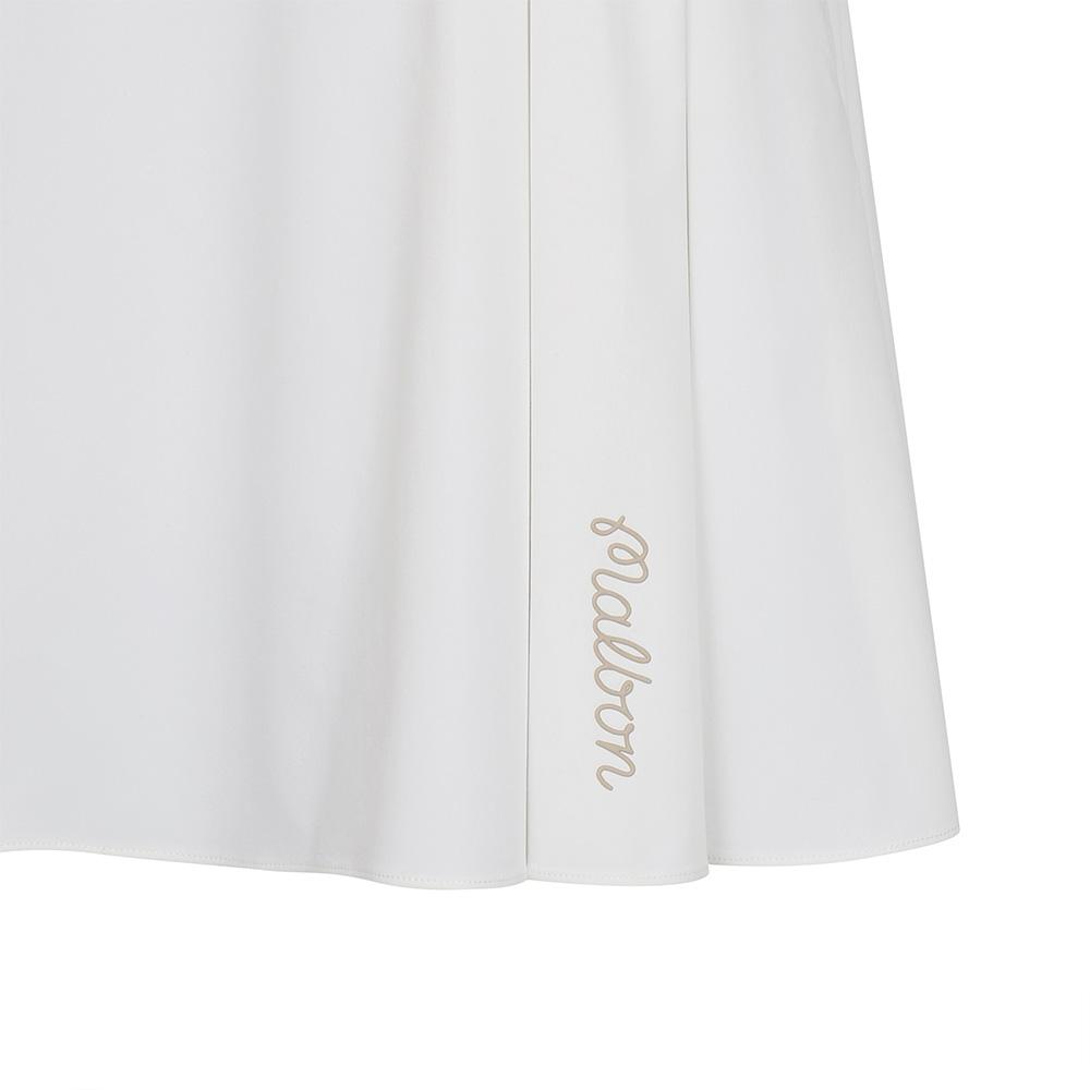 MALBON GOLF Variation Pleated Belted Skirt White (Woman)