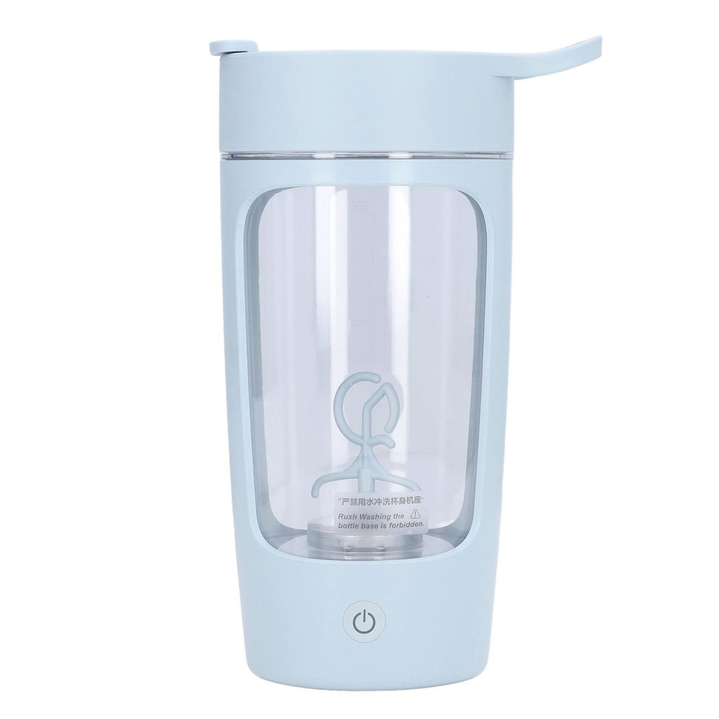 Elektrische Shakerflasche 650ml USB-Aufladung Tragbar Blau BPA-frei Pulvermischbecher für Zuhause Büro