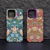 Чехол для телефона William Morris Strawberry для iPhone 17 16 15 14 13 12 11 Pro Max Plus Серебристая крышка