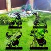 Gnome Garden Stake, Metal Polypropylene Classic Style Christmas Decor, Nature Themed Outdoor Yard Art, No Electricity Floor