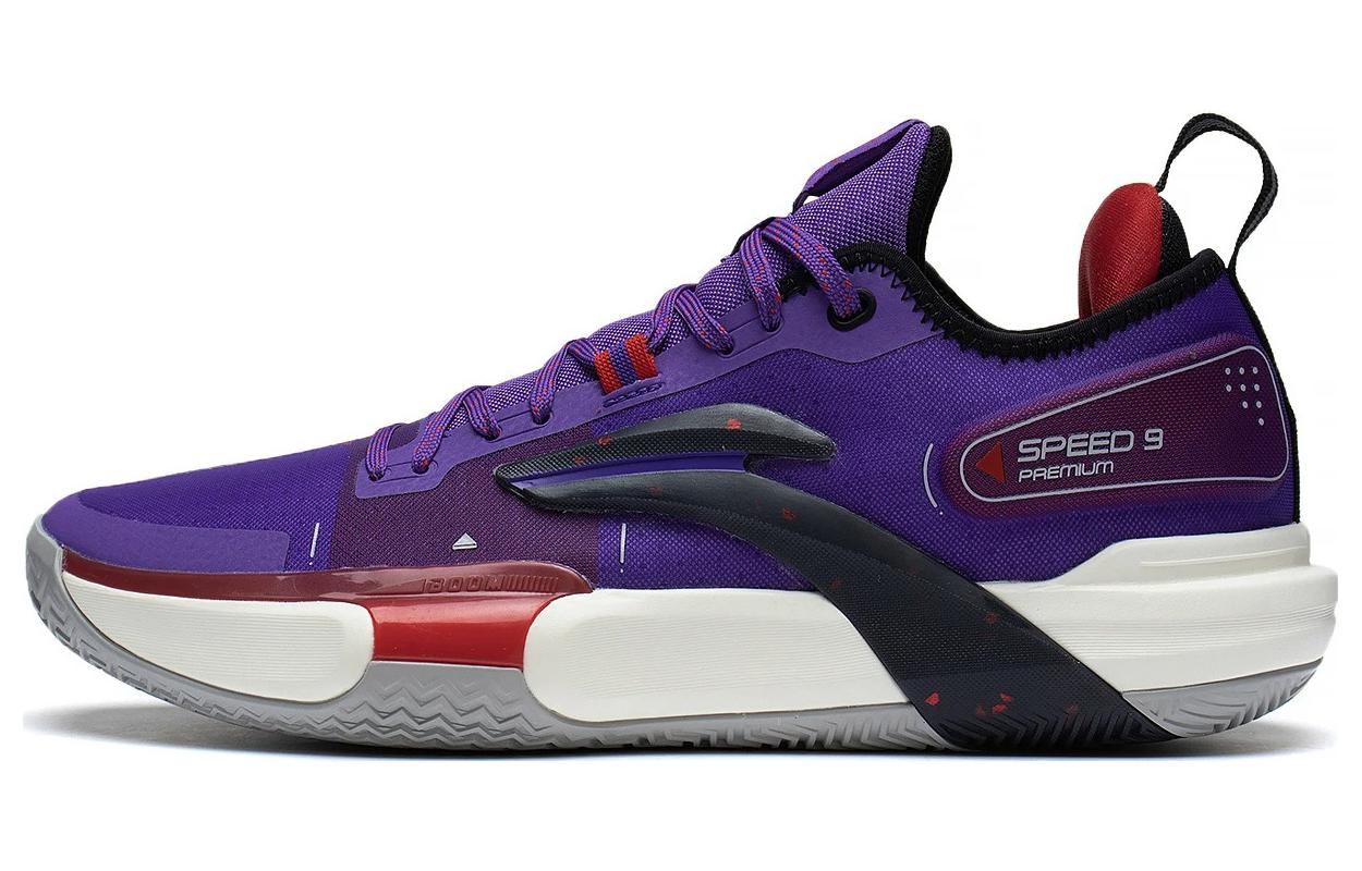 Li Ning Men's Speed 9 Premium Cushioning Slip Resistant Abrasion Resistant Coverage Support Low Top Basketball Shoes Abas071-3 Cm