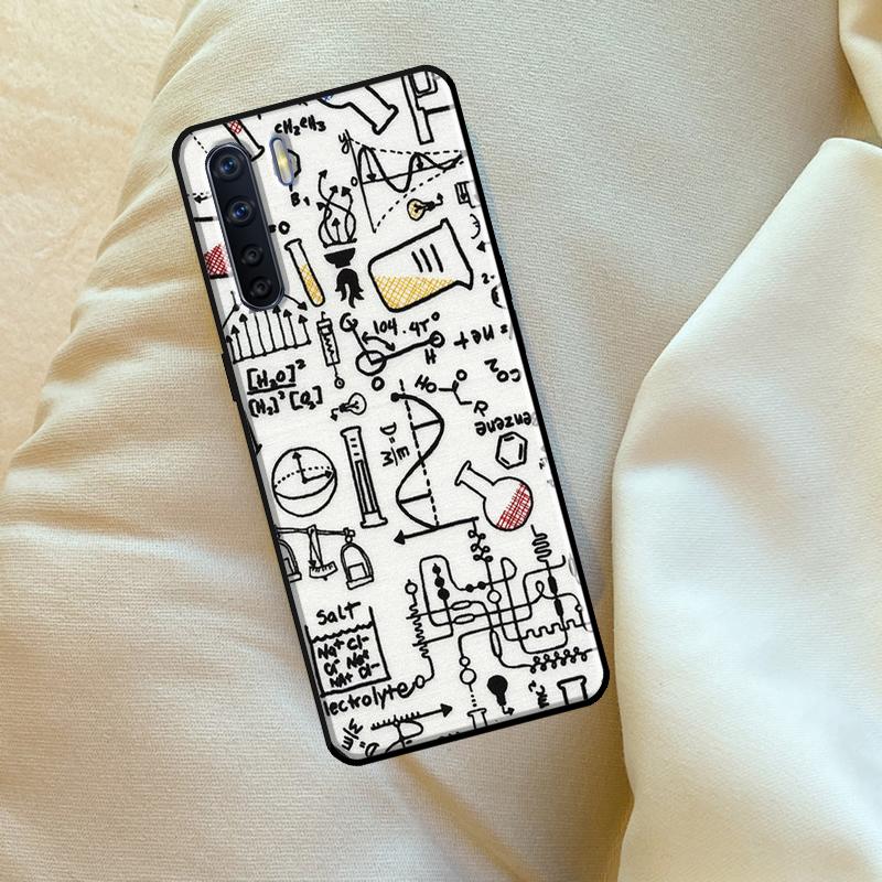 Science Chemistry Style For OPPO A15 A16 A76 A96 A52 A72 A92 A98 A78 A58 A5 A9 A53 A17 A77 A57S A94 A74 A54S Case