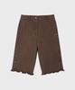 FALLETT Frill Capri Pants Brown
