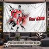 Arazzo da Appendere alla Parete Nome Personalizzato Modello Cristiano Ronaldo Tessuto Stampato Personalizzato Decorazione Murale