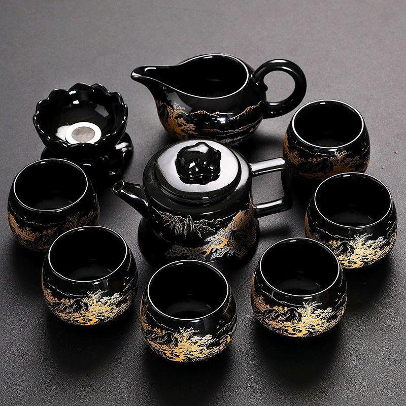 Светло-зеленый Автоматический Керамический Чайный Набор для Кунг-фу