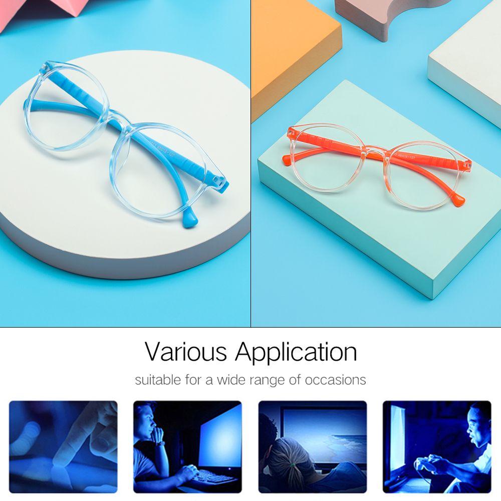 Children Transparent Soft Frame Clear Lens Blue Light Blocking Glasse Computer Glasses Kids Eyewear