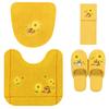 My Neighbor Totoro Cat Bath Toilet Mat Set 4 Pieces Yellow Ghibli Senko Totoro Dual Use Flower Bus Stop