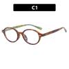 Retro Oval Nerd Glasses Frame with Prescription Option & Anti-Blue Light for Women