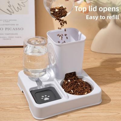 High Quality Large Capacity Automatic Pet Feeder 2 In 1 Portable Non-Slip Pet Bowl Pet Supplies 5 Colors 500ML Water Dispenser
