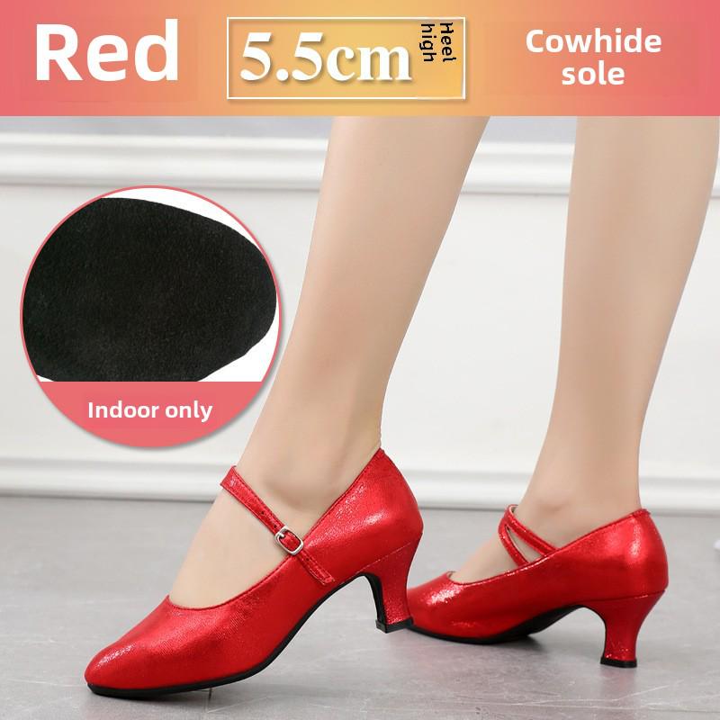 Pantofi de dans modern cu talpă moale: Perfect pentru stilurile de dans Square, Social și National