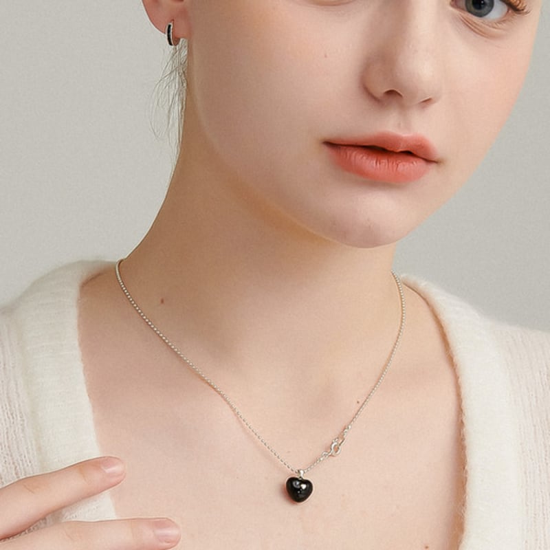 UNI.J Chic Charmante Herz Silberkette In504 [Silber]