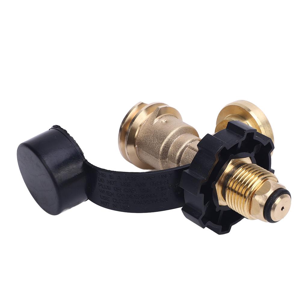 100lb LP Tank Adapter met Manometer 0 tot 100lb Converteert Pol naar Qcc1 Type 1 LP Tank Ventiel voor RV Camper Aanhanger