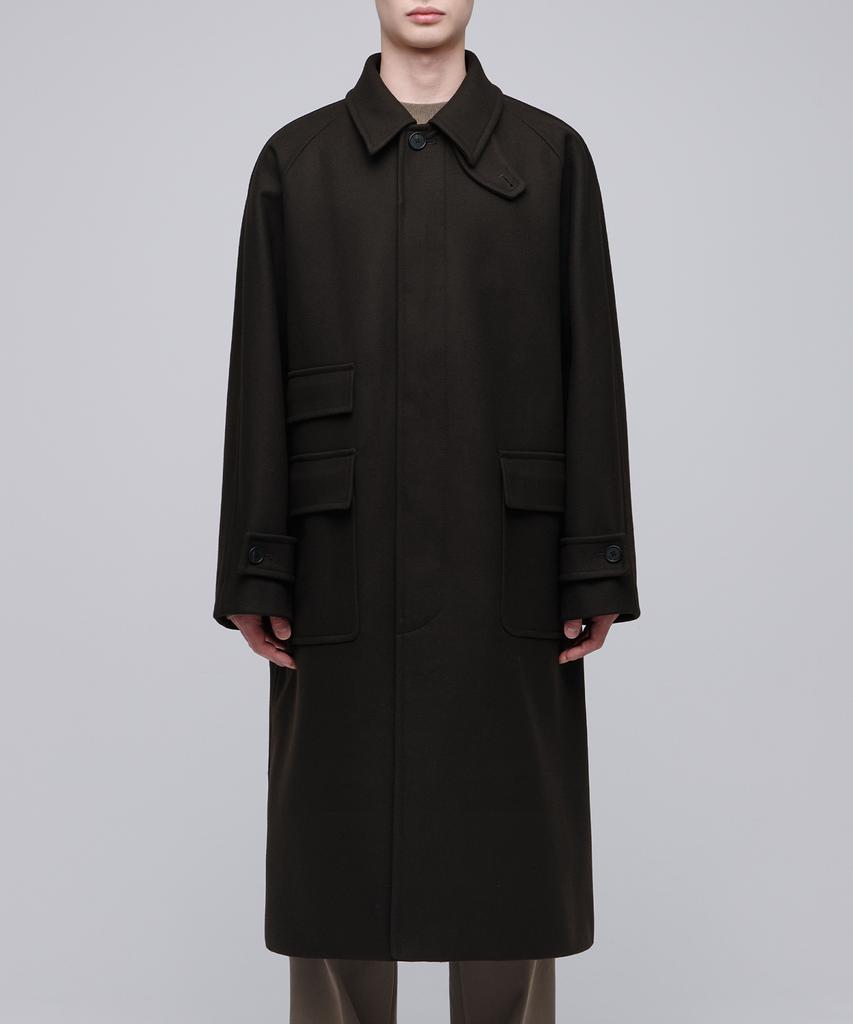 Musinsa Standard Mtr Oversized Balmacaan Coat [Dark Brown]
