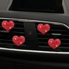 Rhinestone Heart-Shaped In-Car Decor Fragrance Clip, Air Freshener Decorative Clip With Fragrance Pads