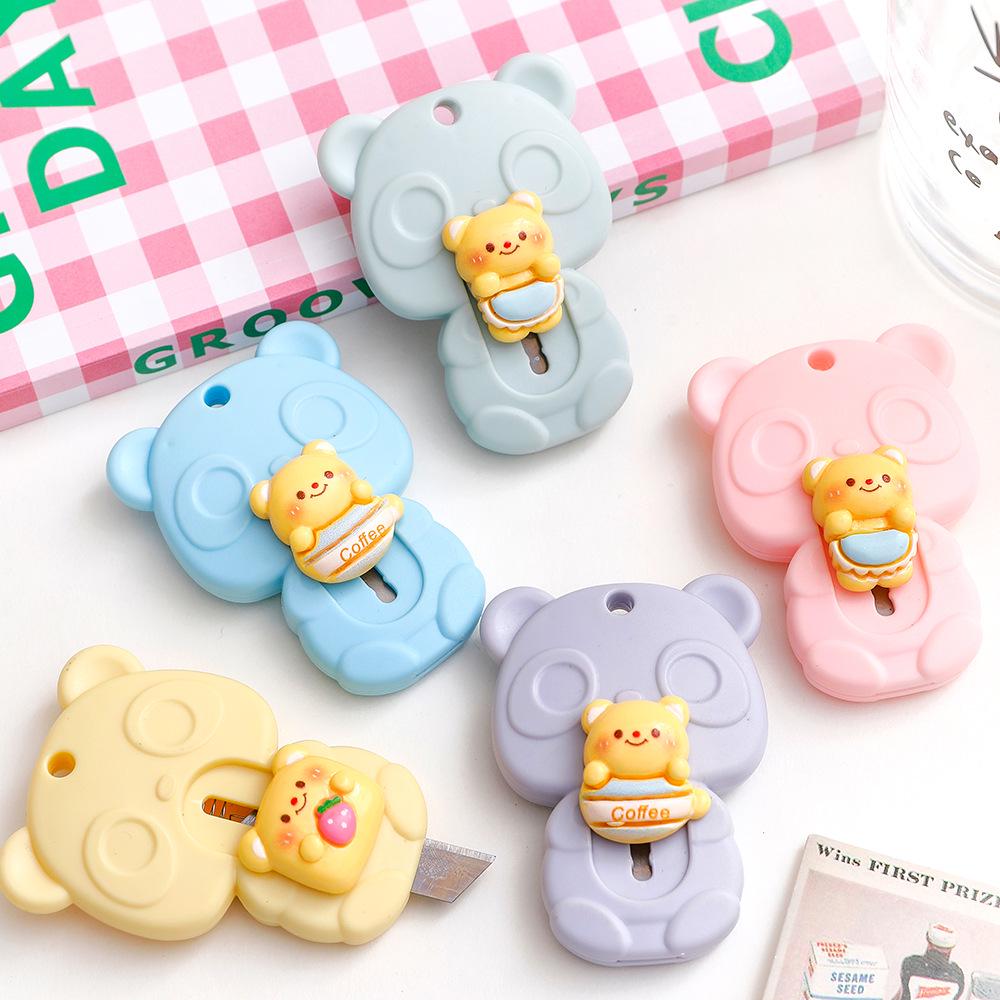 Mini Bear Craft Knife - Portable Box Opener for Students and Office, High-Quality Paper Cutting Tool