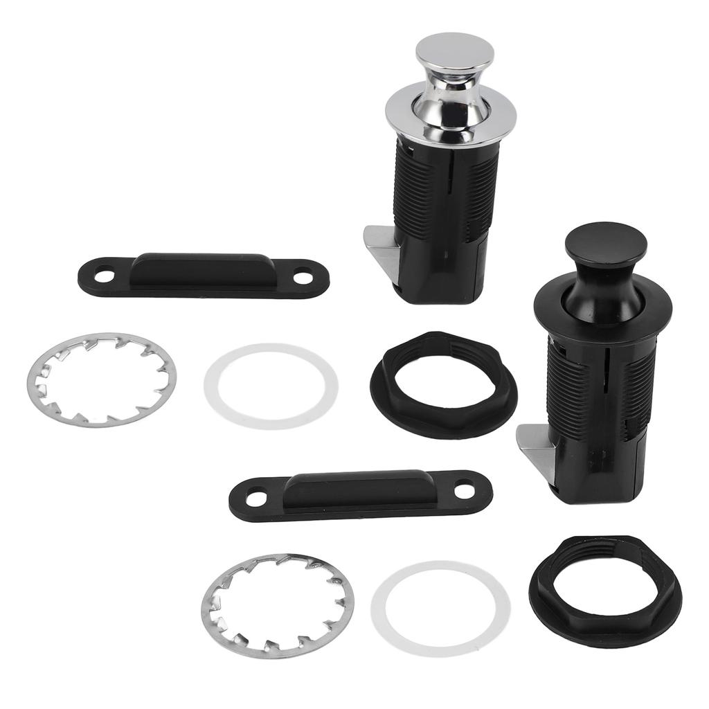 Cabinet Lock Zinc Alloy ABS Secure Round Embedded Push To Open Lock for File Drawer Cupboard Mailbox