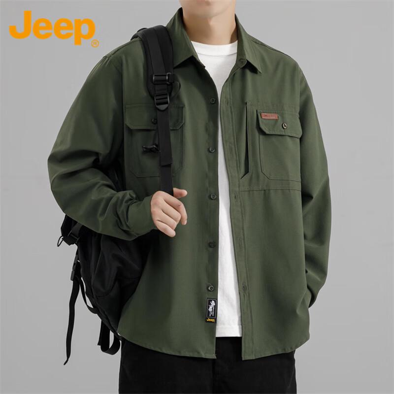 JEEP Men s Long Sleeve Casual Work Shirt 4XL