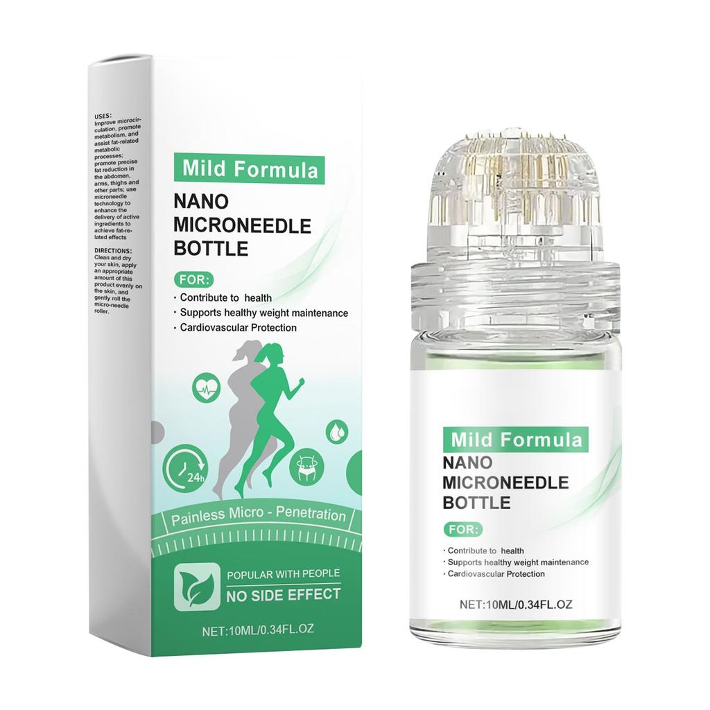 Nano Microneedle Bottle Microneedle Roller Serum Promote Metabolism Cellulite Serum,10ml(1pc)