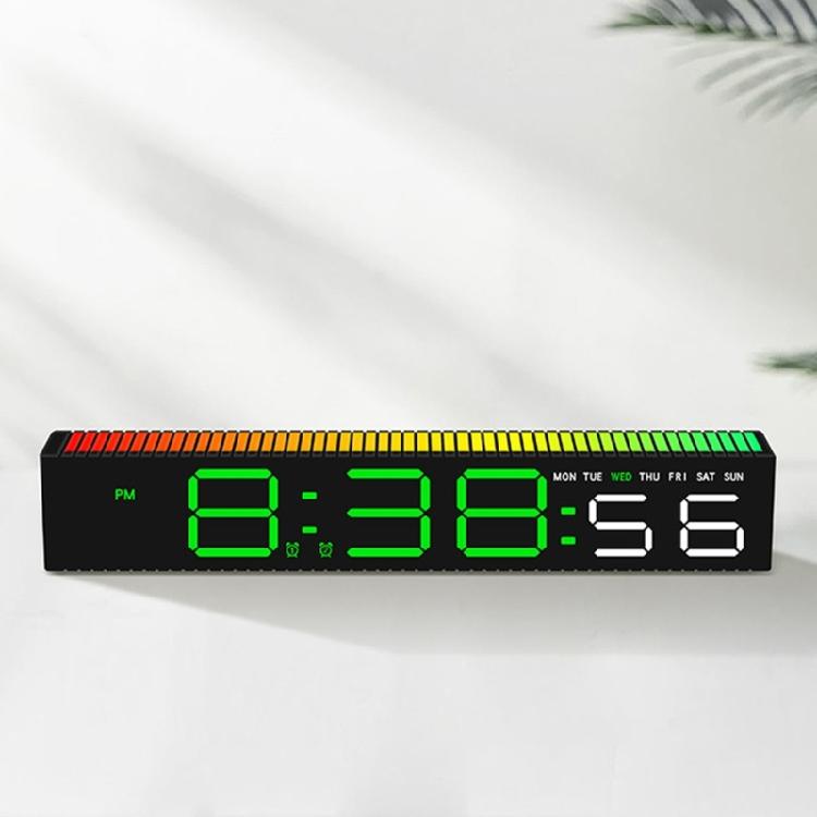 Elegant Bedside Clock With Large Led Screen Date Time 12/24 Display For Students Bedroom or Study
