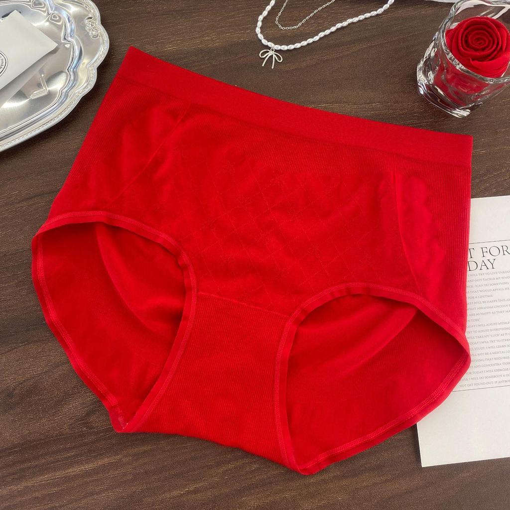 Plus Size Women's Year of the Dragon Red Thong: Seamless, Breathable, High Elastic, Butt-Lifting, Antibacterial