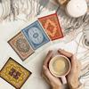 Mini Rug Table Coasters Persian Carpet Style Drink Holders Oriental Vintage Bohemian Drink Mats Miniature Elegant Bar Coaster for Office Home