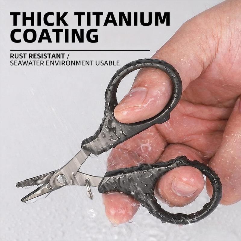 1pc Multifunctional Dyneema Fishing Scissors | Small Single-Sided Serrated, Stainless Steel, Ideal for Cutting Fishing Lines, Lure Lines, Lead Sheets