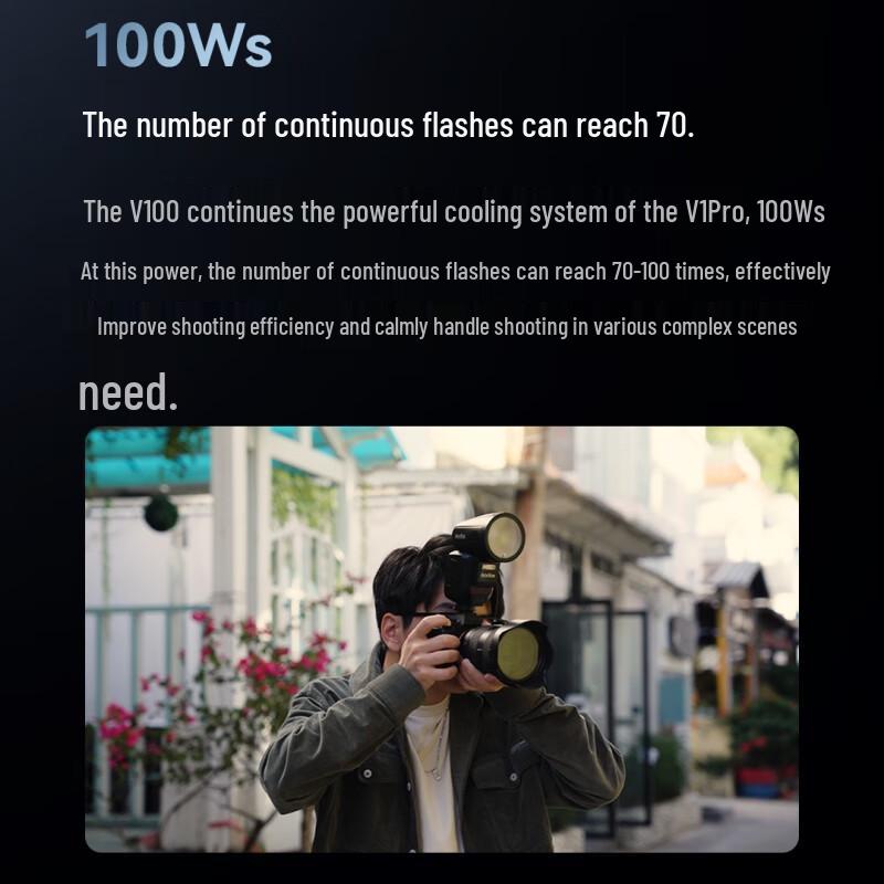 Godox V100 On-Camera Flash Kit with XPro II Trigger for Sony