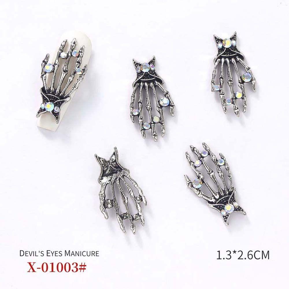 10Pcs/set Manicure Ornaments Skeleton Hand Nail Decorations  Manicurist