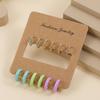 Dopamine Color Oil Drop Earrings Diamond Candy Stud Earrings Macaron Cute Ear Jewelry