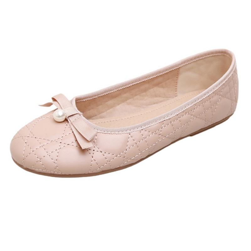 

Fashion Mary Jane Elegant Pearl Flat Shoes 2025 Designer New Style Versatile Slip On Women s Shoes Comfortable Casual Daily Flats 38 розовый