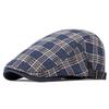 Eternal Leaf Hunting British Traditional Tartan and One Size Fits FT11007 Hat, Check, Men's Women's, All, (02.type1, Navy)