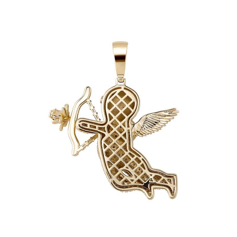 Hip Hop Angel Mask Pendant Gold Plated Necklace Women