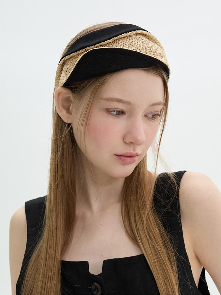 Beulaunhaes [Certette] Folding Fascinator - Straw